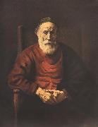 REMBRANDT Harmenszoon van Rijn Portrait of an Old Man in Red ry Sweden oil painting reproduction